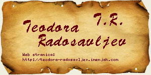 Teodora Radosavljev vizit kartica